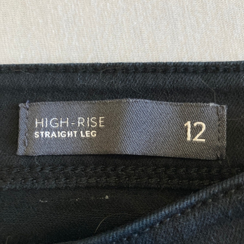 J.Jill Jeans Womens 12 (31x29) Black High-Rise Straight Leg Stretch WPT145141 - Picture 2 of 14